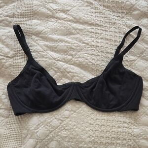 Skims Classic Black Cotton Demi Bra size 34DDD Like New!